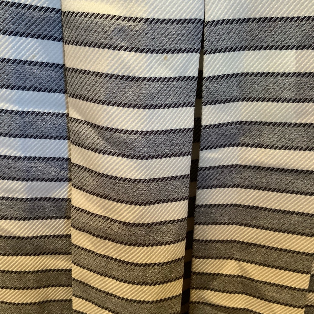 Navy Blue and White Strip Dress - Picture 3 of 4
